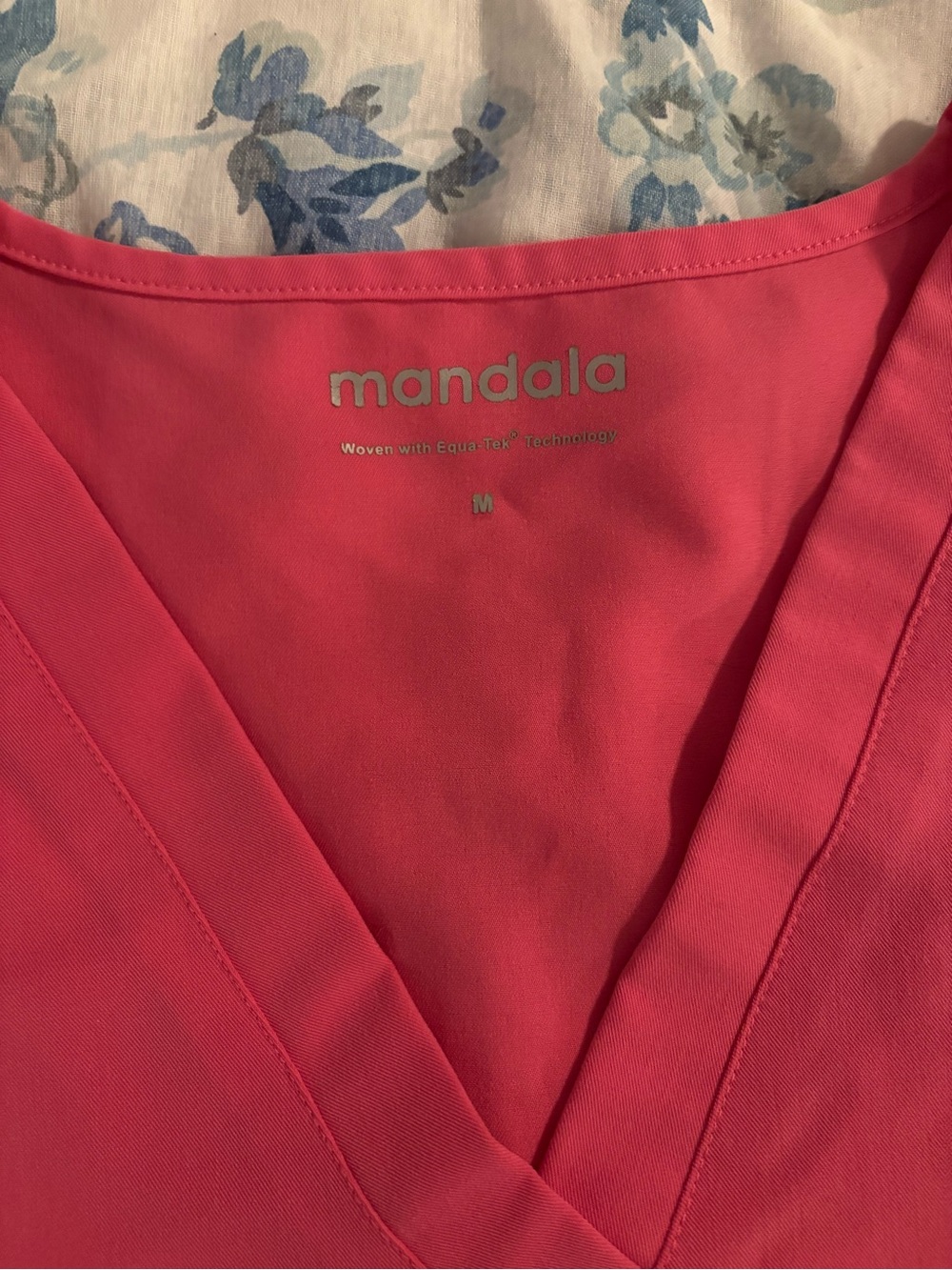 Mandala Women's Pink V-Neck Scrub Set